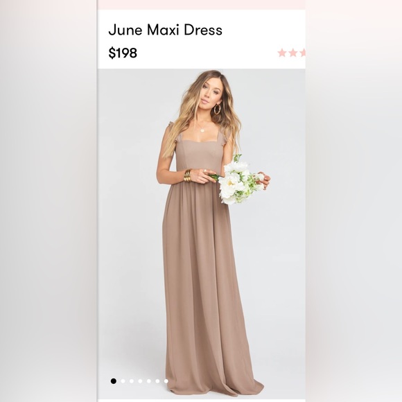 Show Me Your MuMu June Maxi chiffon dress sand dune color size large - Picture 1 of 9